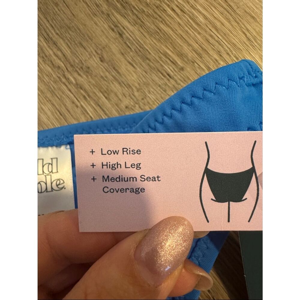 Bright Blue Low-Rise Bikini Bottoms Wild Fable - Picture 2 of 3